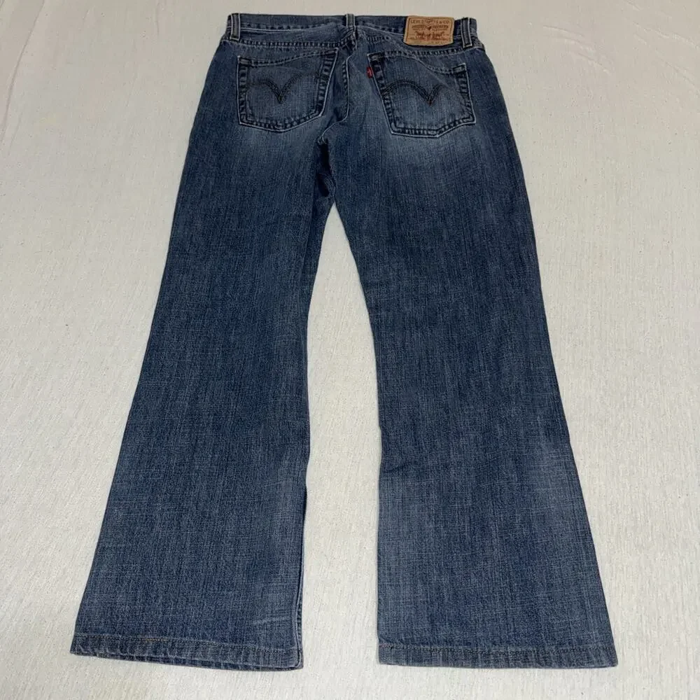 Vintage Levis 527 Low Boot Cut Jeans Mens 32x32 Hemmed To 31x28 Y2K Denim